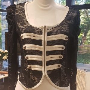 Vintage Lace Military Style top/jacket